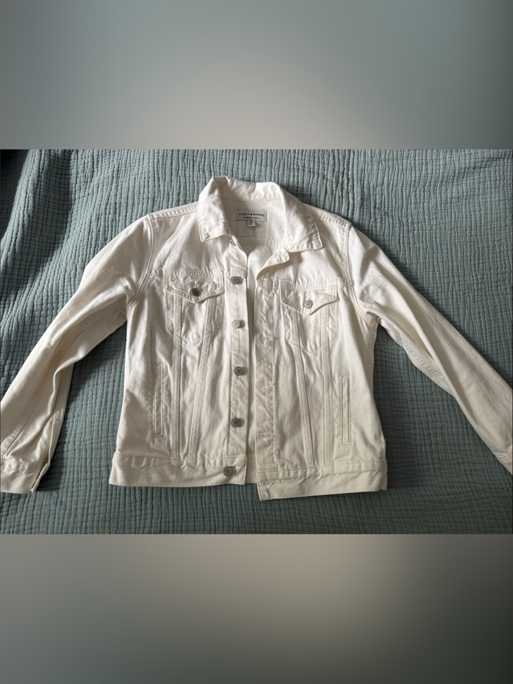 Lucky Brand White Denim Jean Jacket